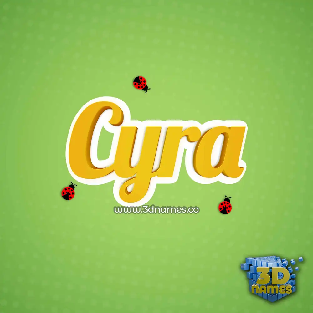 cyra in Ladybugs style - 3D name wallpaper
