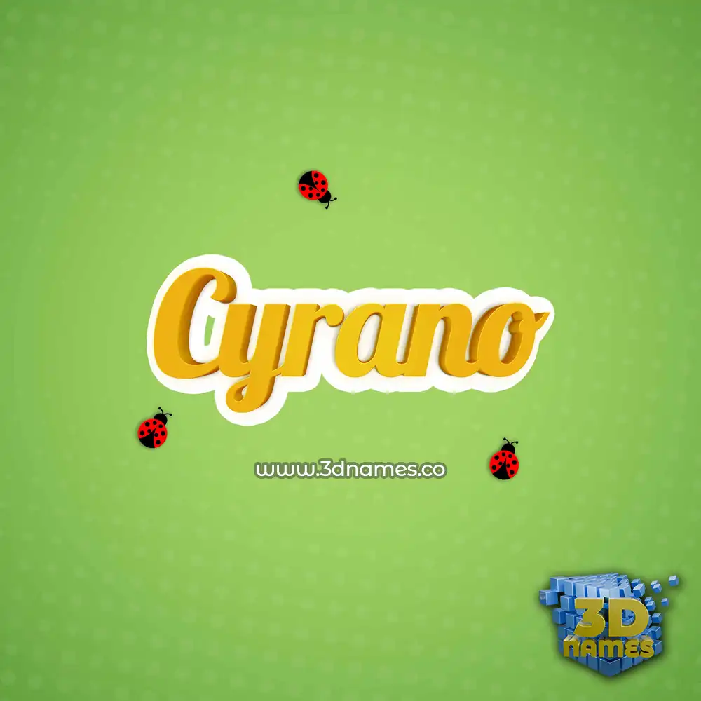 cyrano in Ladybugs style - 3D name wallpaper
