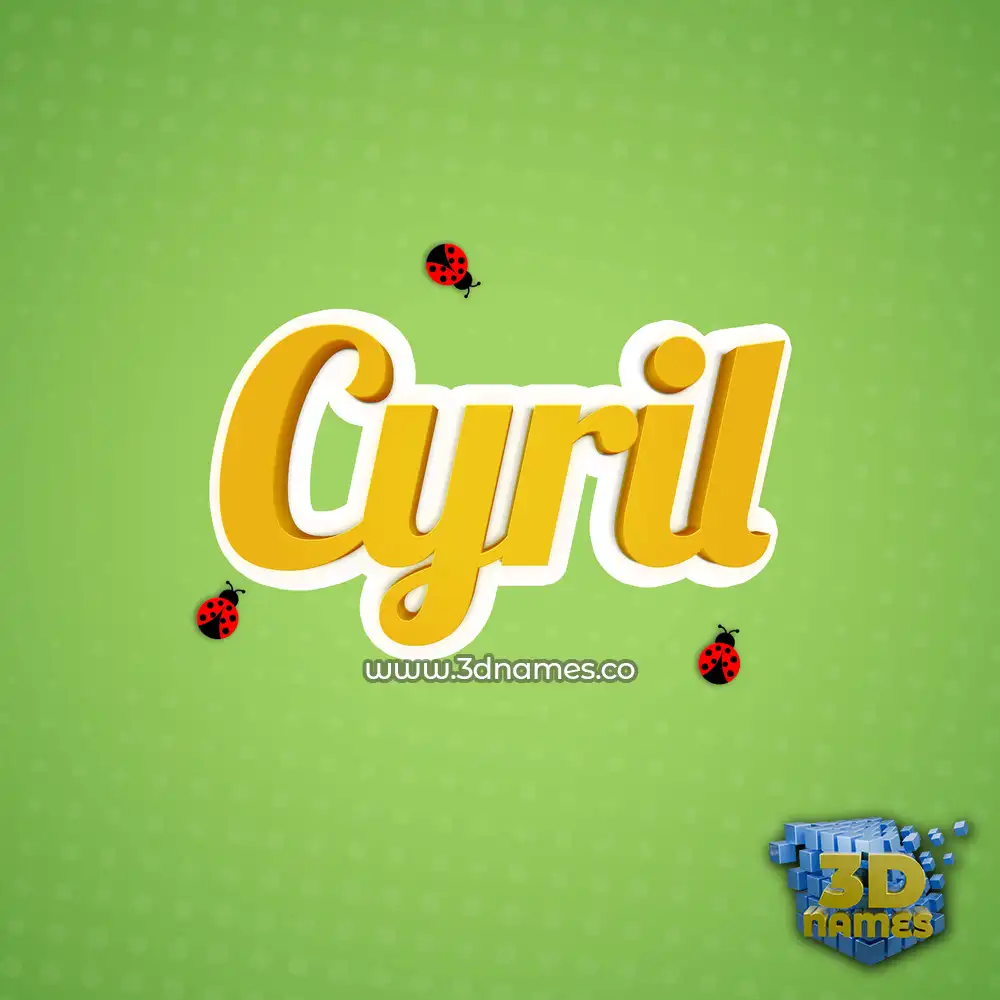 cyril in Ladybugs style - 3D name wallpaper