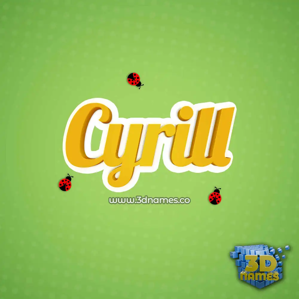 cyrill in Ladybugs style - 3D name wallpaper