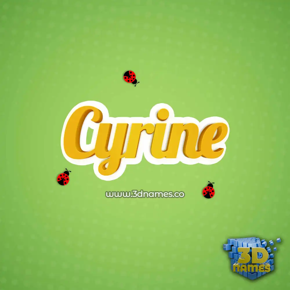 cyrine in Ladybugs style - 3D name wallpaper