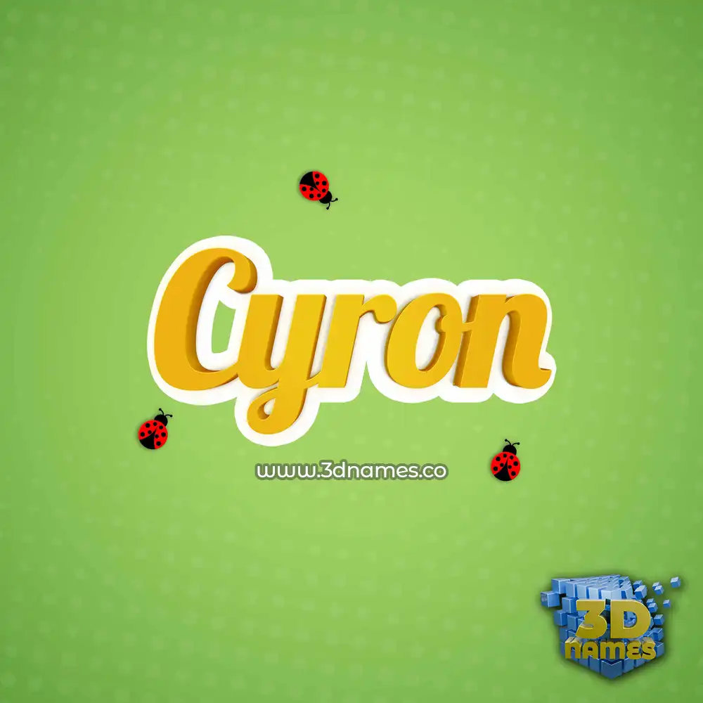 cyron in Ladybugs style - 3D name wallpaper