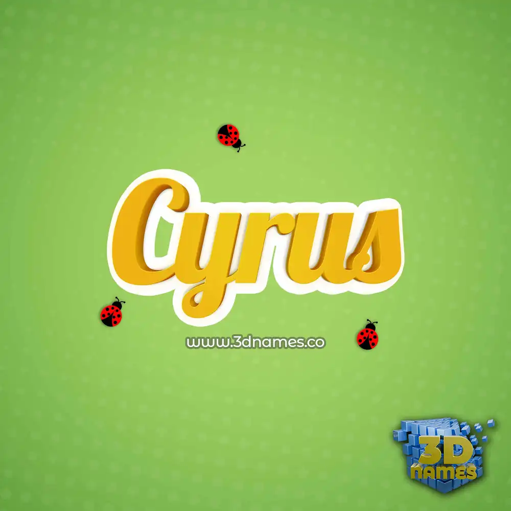 cyrus in Ladybugs style - 3D name wallpaper