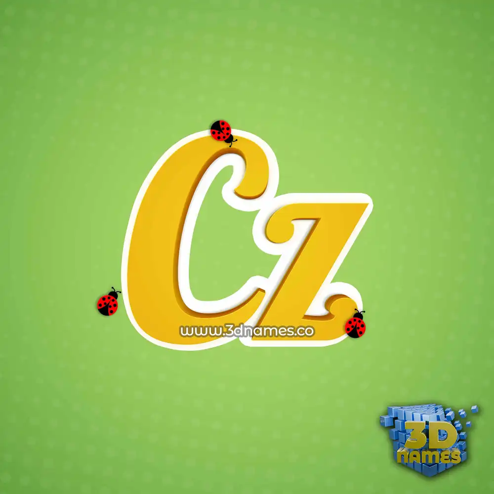 cz in Ladybugs style - 3D name wallpaper