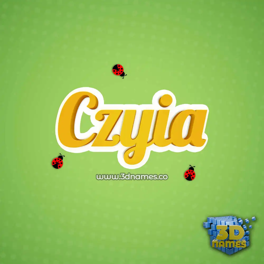 czyia in Ladybugs style - 3D name wallpaper