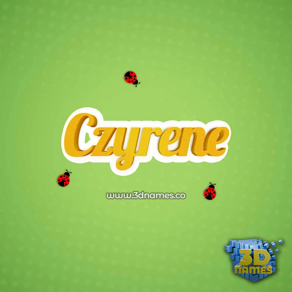 czyrene in Ladybugs style - 3D name wallpaper