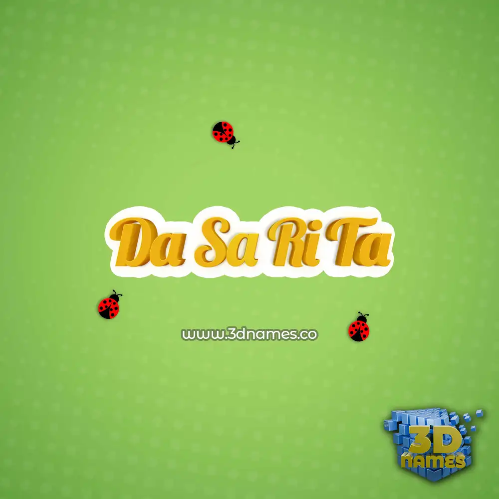 da sa ri ta in Ladybugs style - 3D name wallpaper