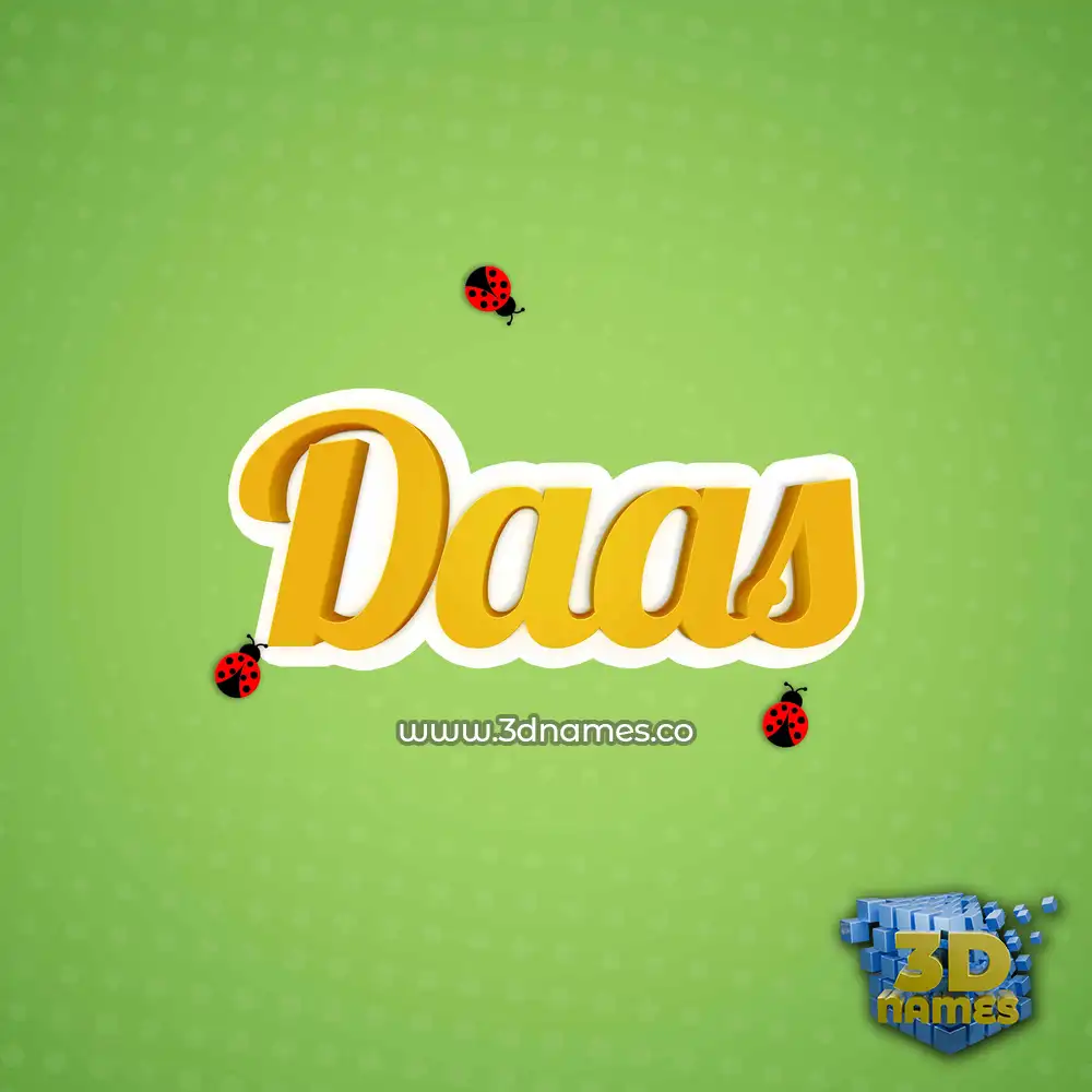 daas in Ladybugs style - 3D name wallpaper