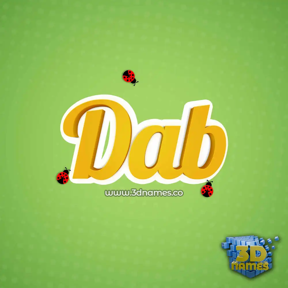 dab in Ladybugs style - 3D name wallpaper