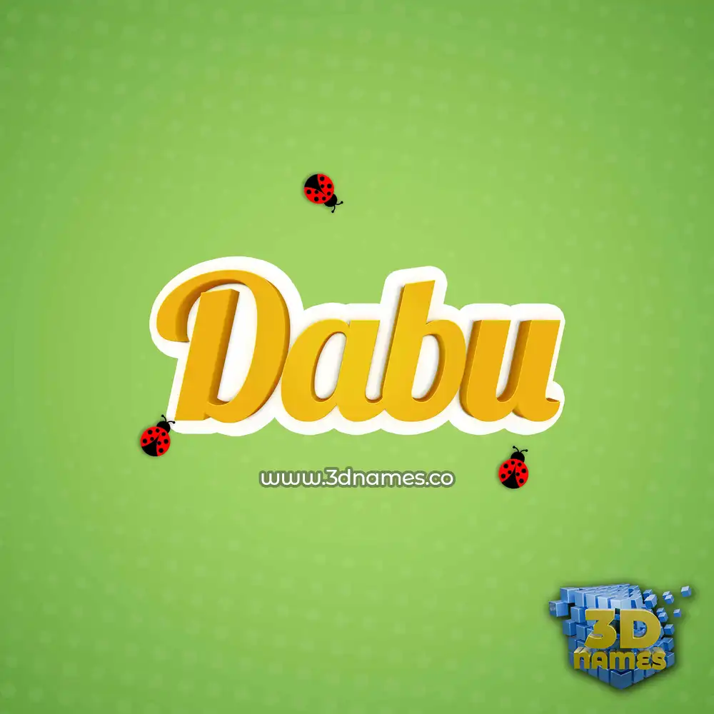 dabu in Ladybugs style - 3D name wallpaper