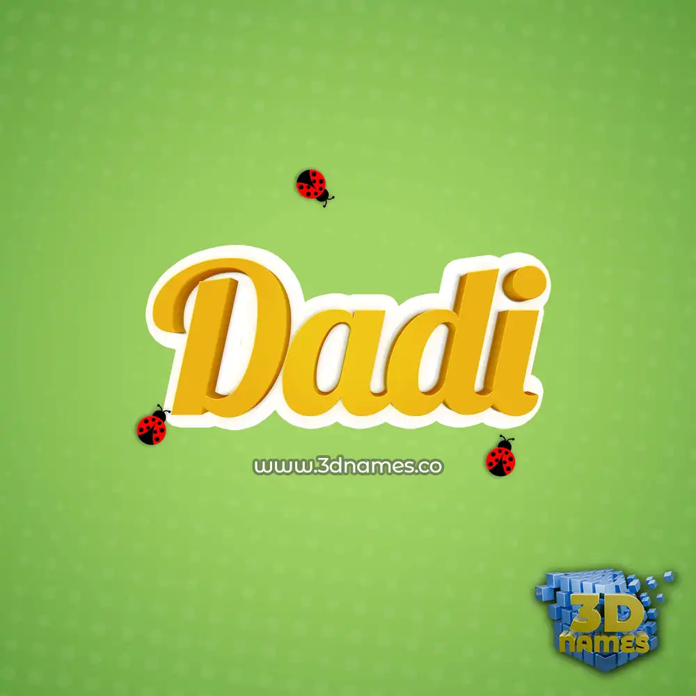 dadi in Ladybugs style - 3D name wallpaper