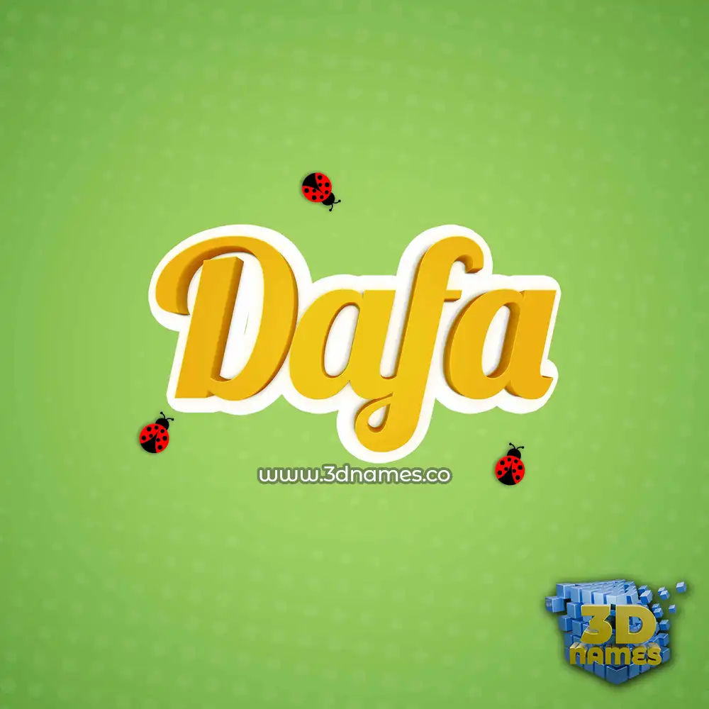 dafa in Ladybugs style - 3D name wallpaper