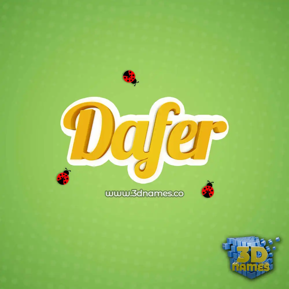 dafer in Ladybugs style - 3D name wallpaper