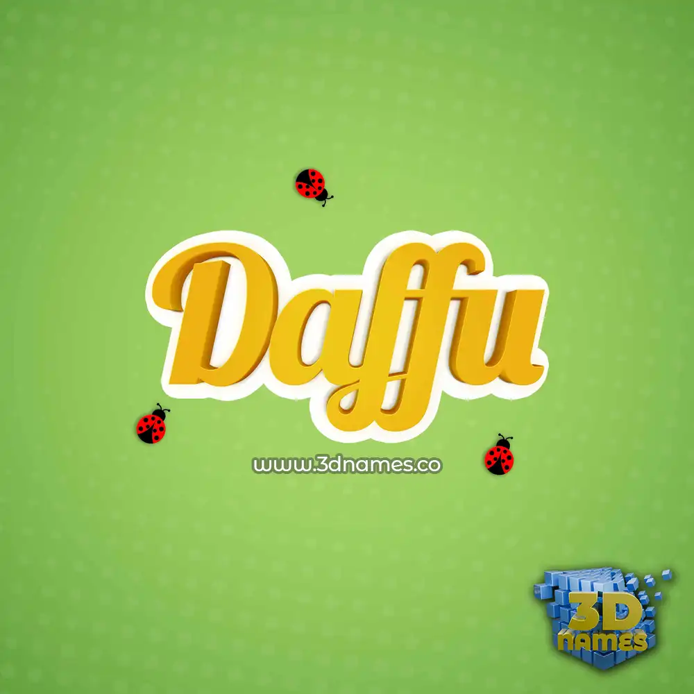 daffu in Ladybugs style - 3D name wallpaper