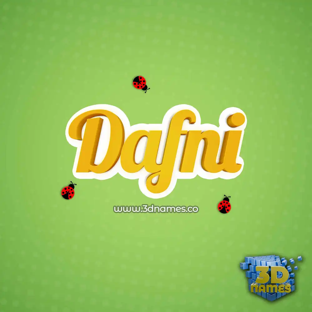 dafni in Ladybugs style - 3D name wallpaper