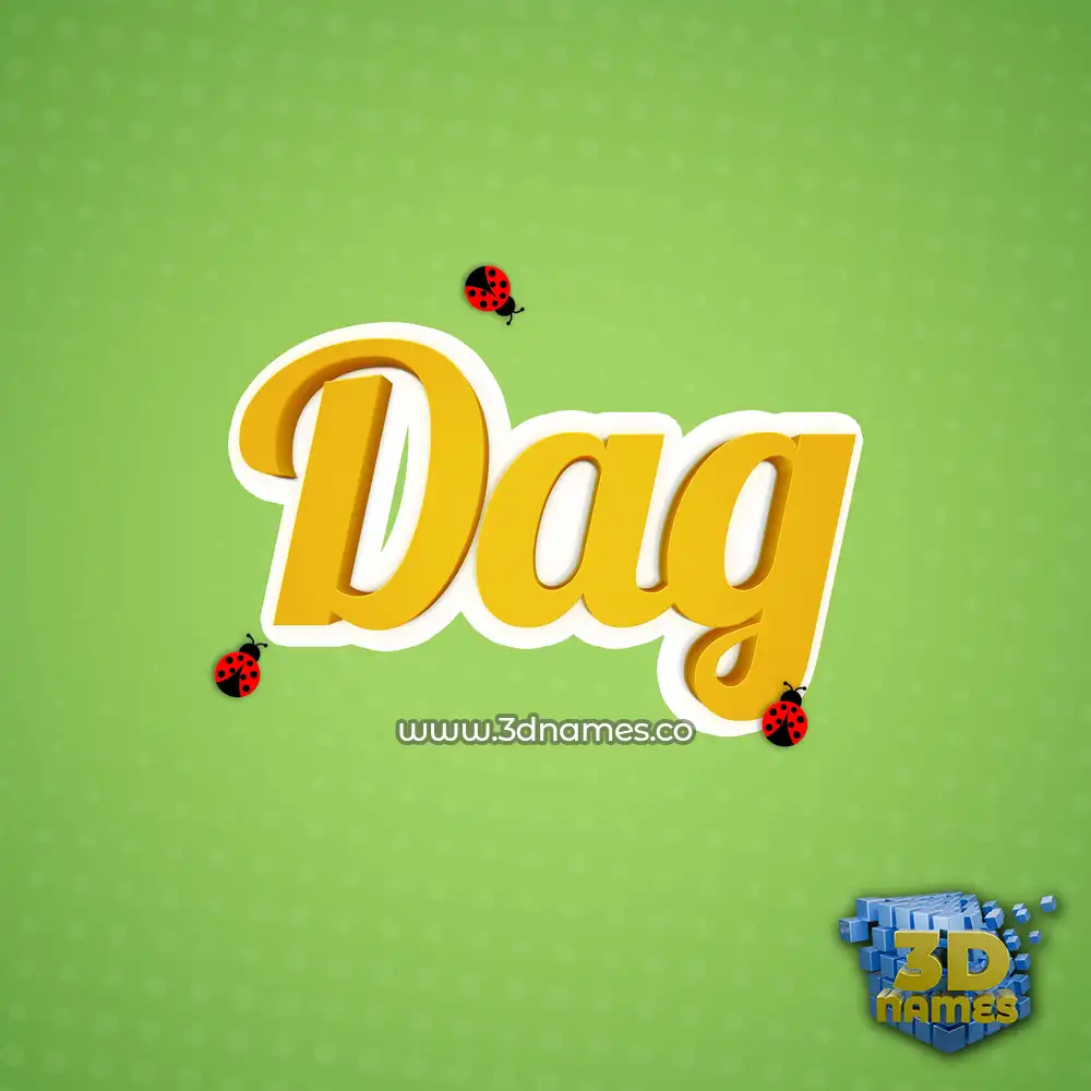 dag in Ladybugs style - 3D name wallpaper