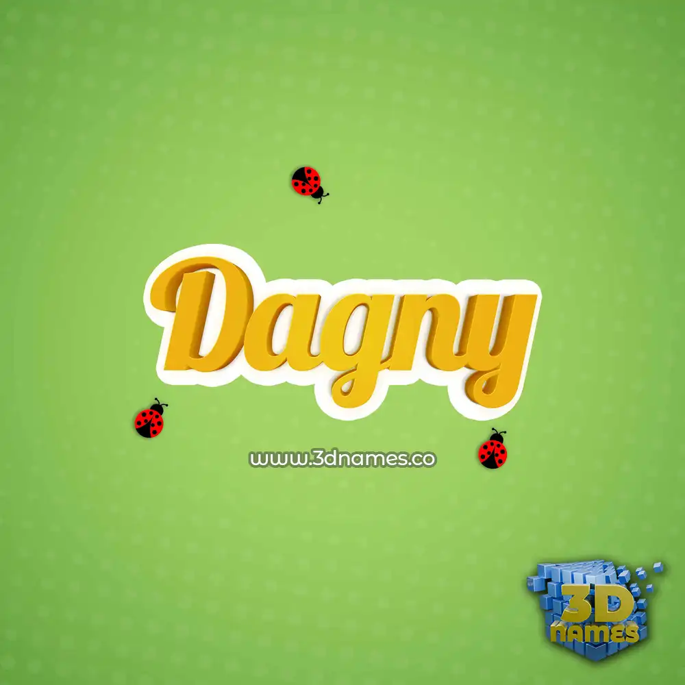 dagny in Ladybugs style - 3D name wallpaper