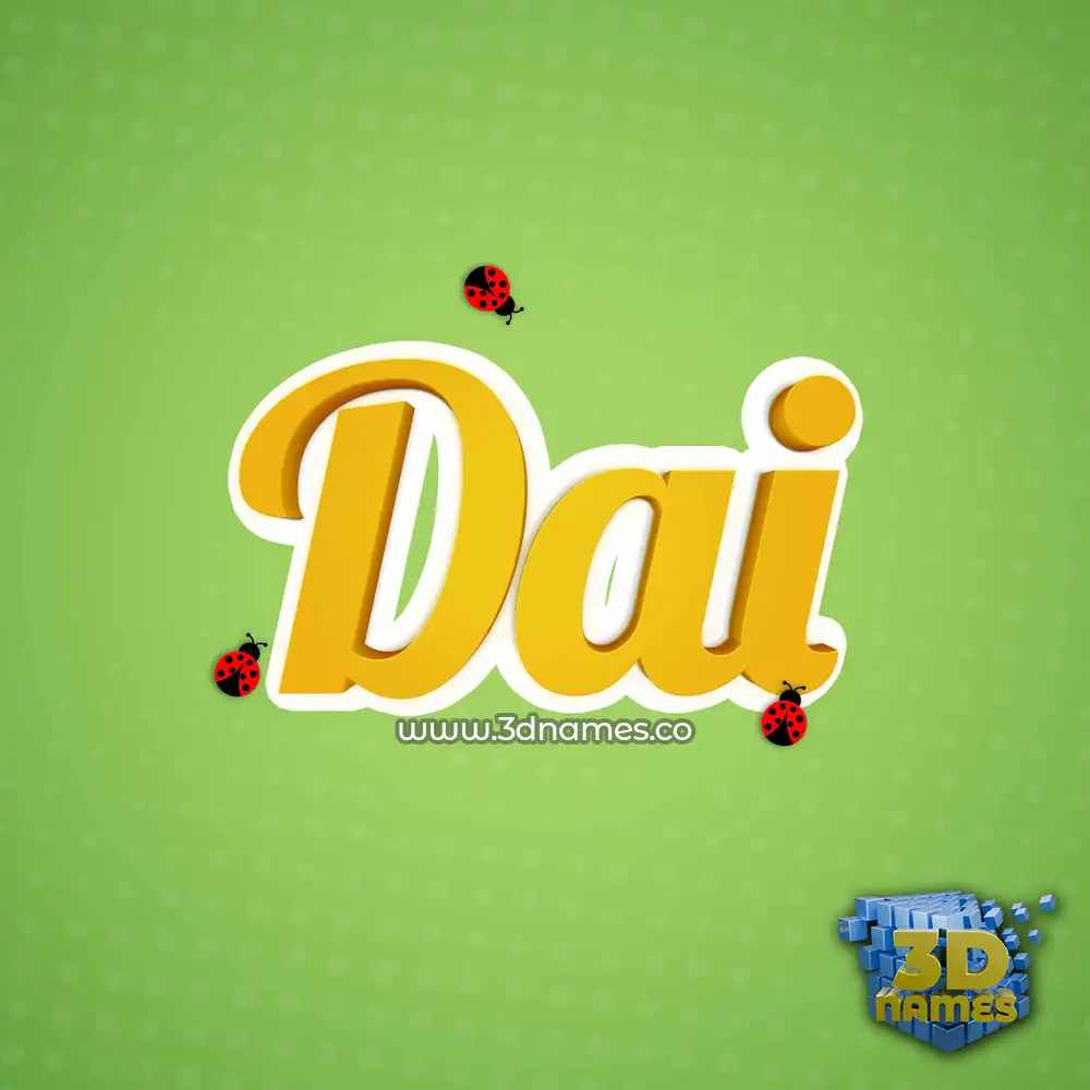 dai in Ladybugs style - 3D name wallpaper