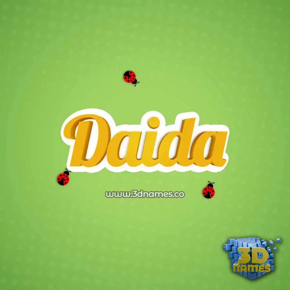 daida in Ladybugs style - 3D name wallpaper