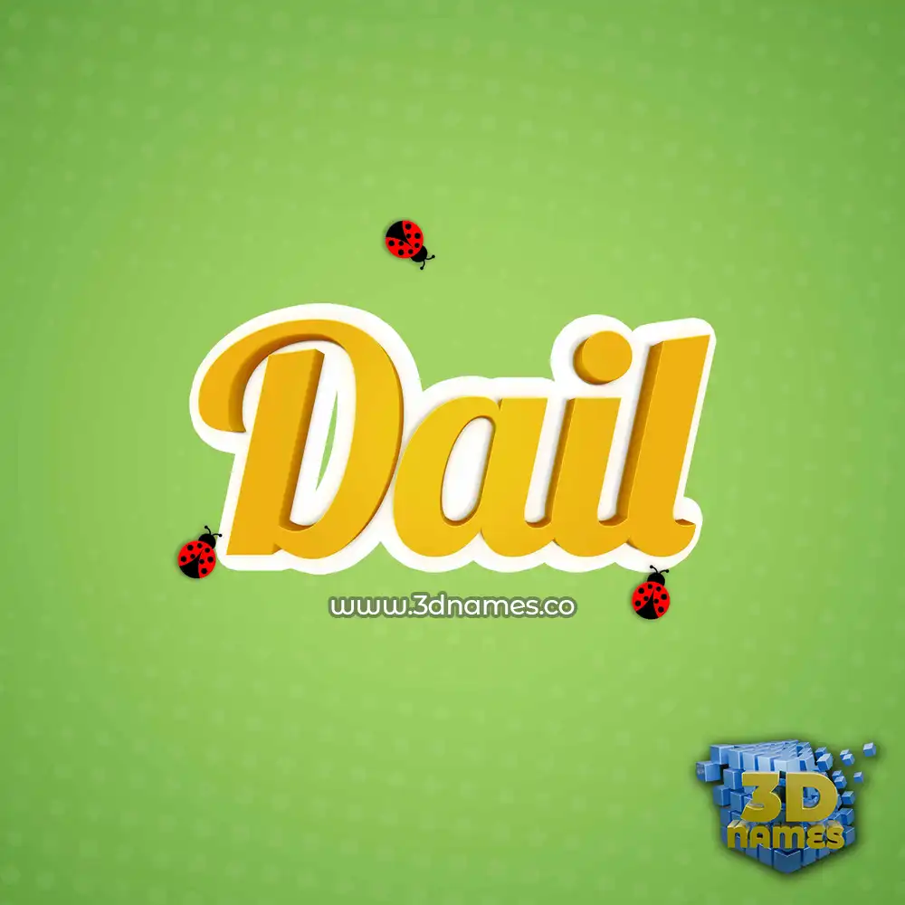 dail in Ladybugs style - 3D name wallpaper