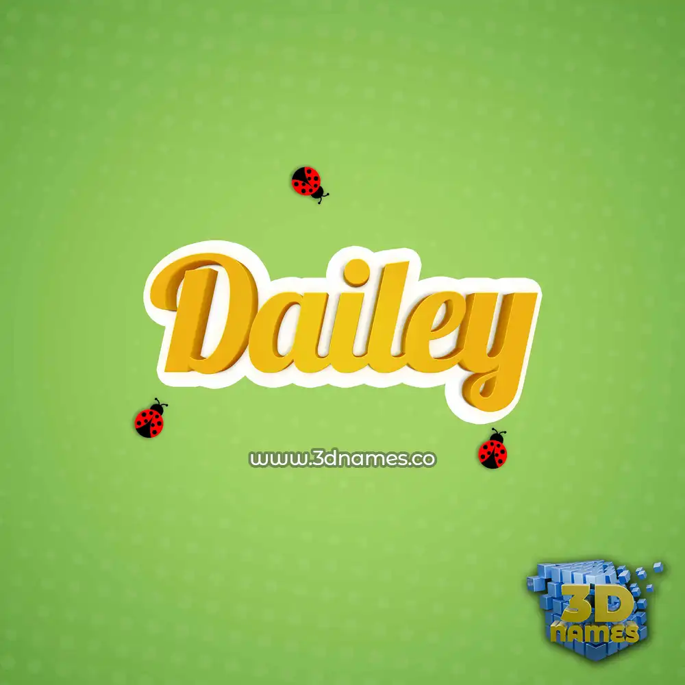 dailey in Ladybugs style - 3D name wallpaper