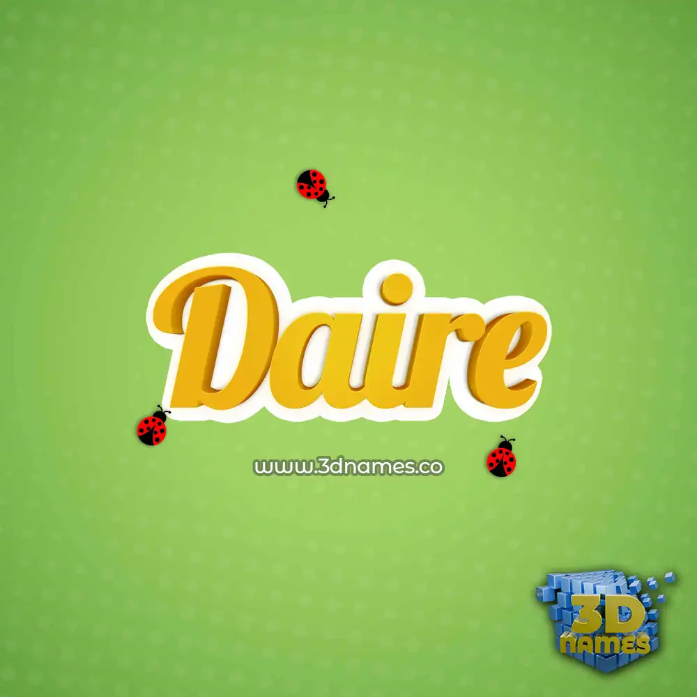 daire in Ladybugs style - 3D name wallpaper