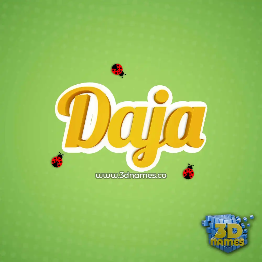daja in Ladybugs style - 3D name wallpaper