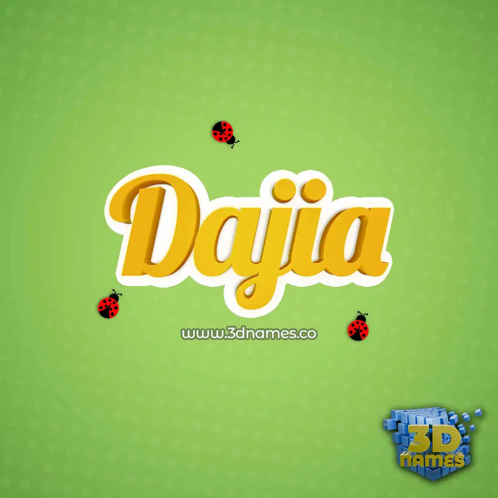 dajia in Ladybugs style - 3D name wallpaper