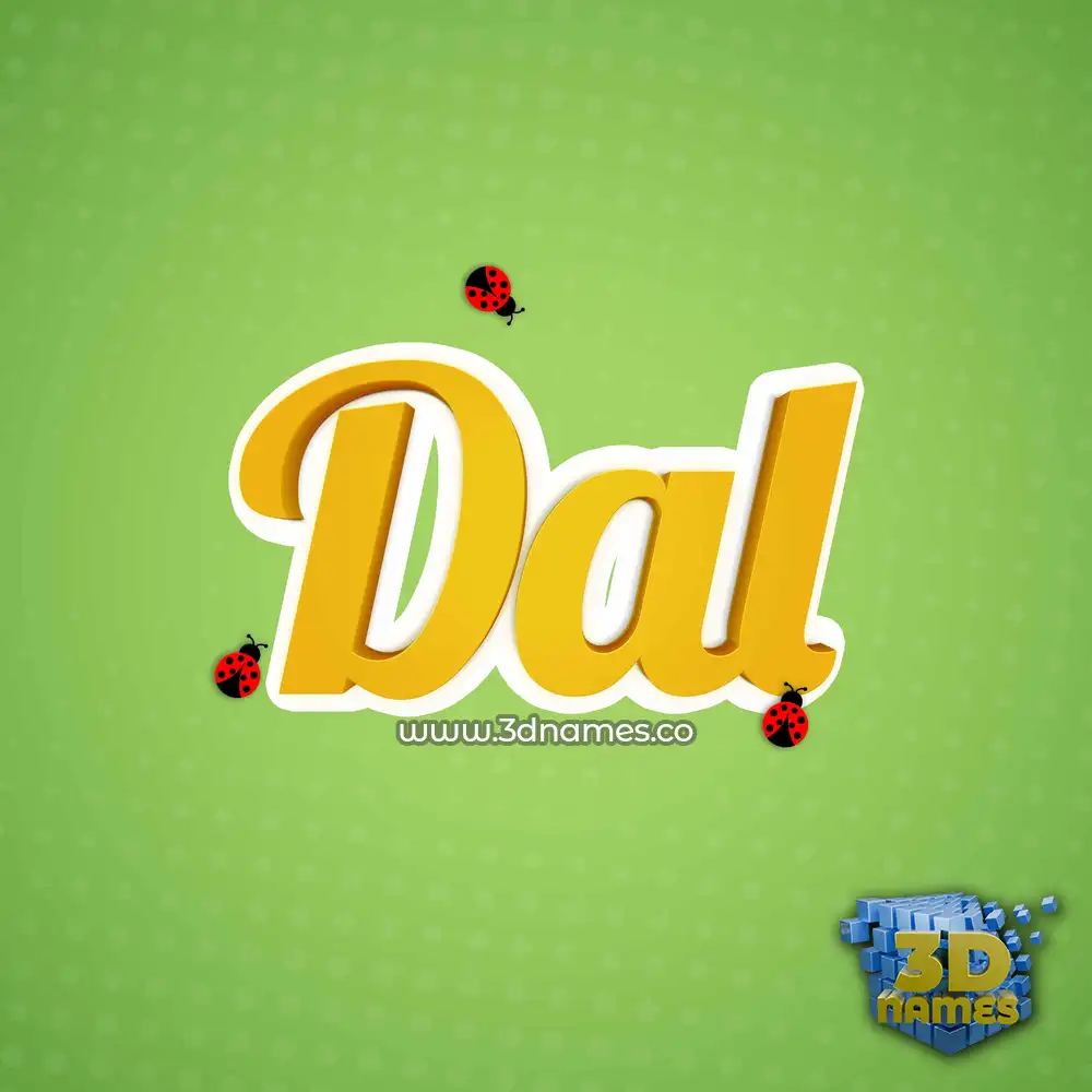 dal in Ladybugs style - 3D name wallpaper