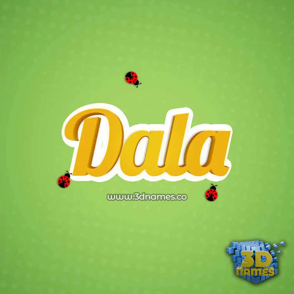 dala in Ladybugs style - 3D name wallpaper