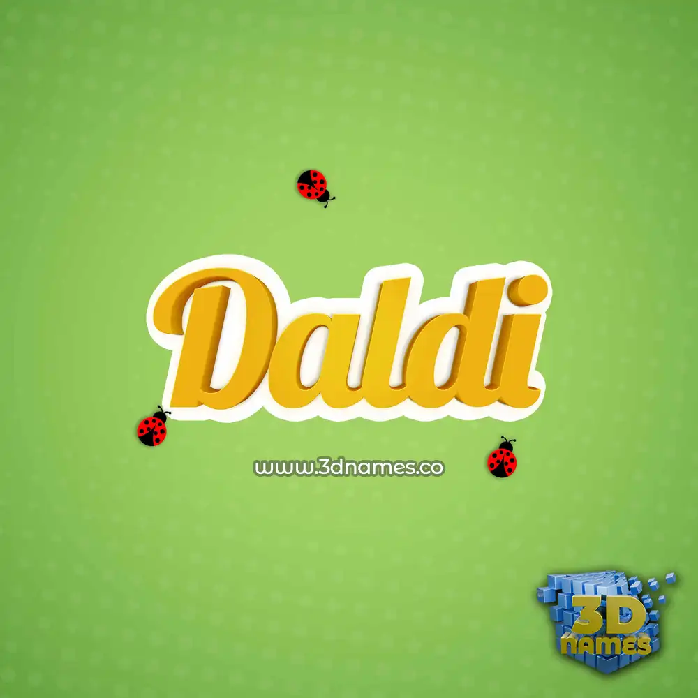 daldi in Ladybugs style - 3D name wallpaper