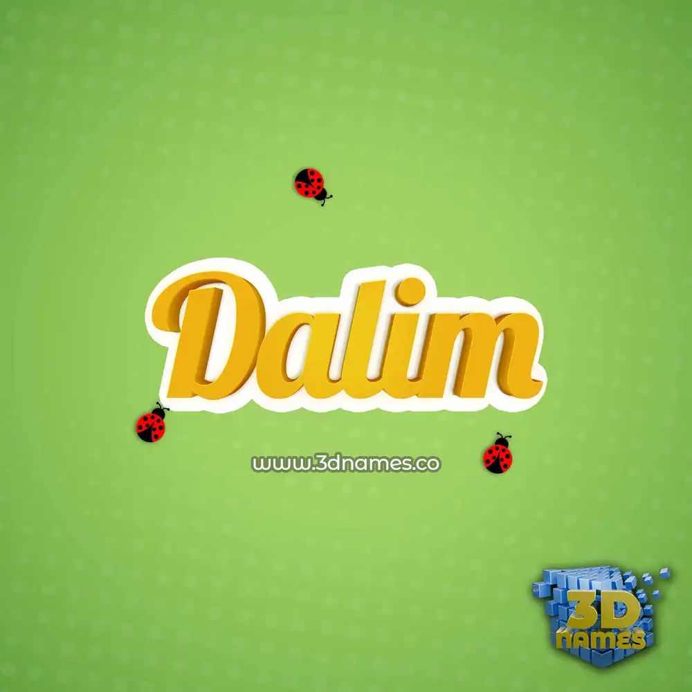 dalim in Ladybugs style - 3D name wallpaper