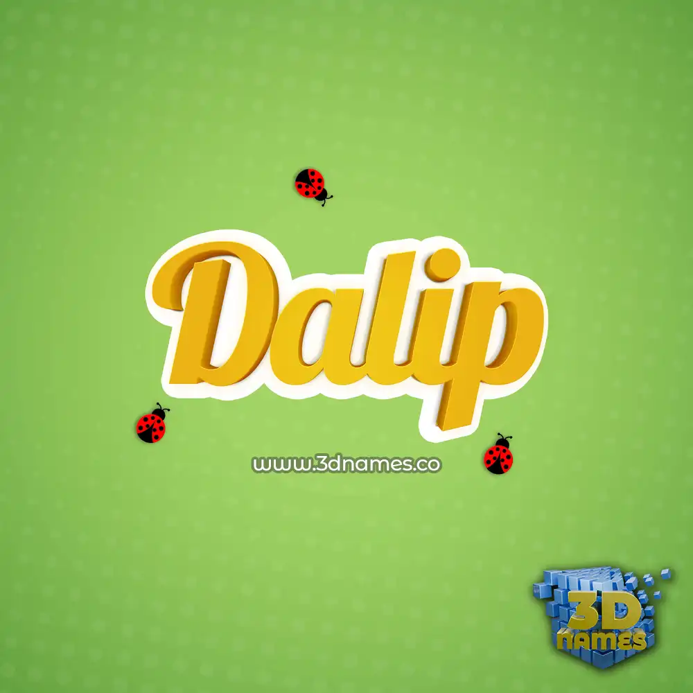 dalip in Ladybugs style - 3D name wallpaper