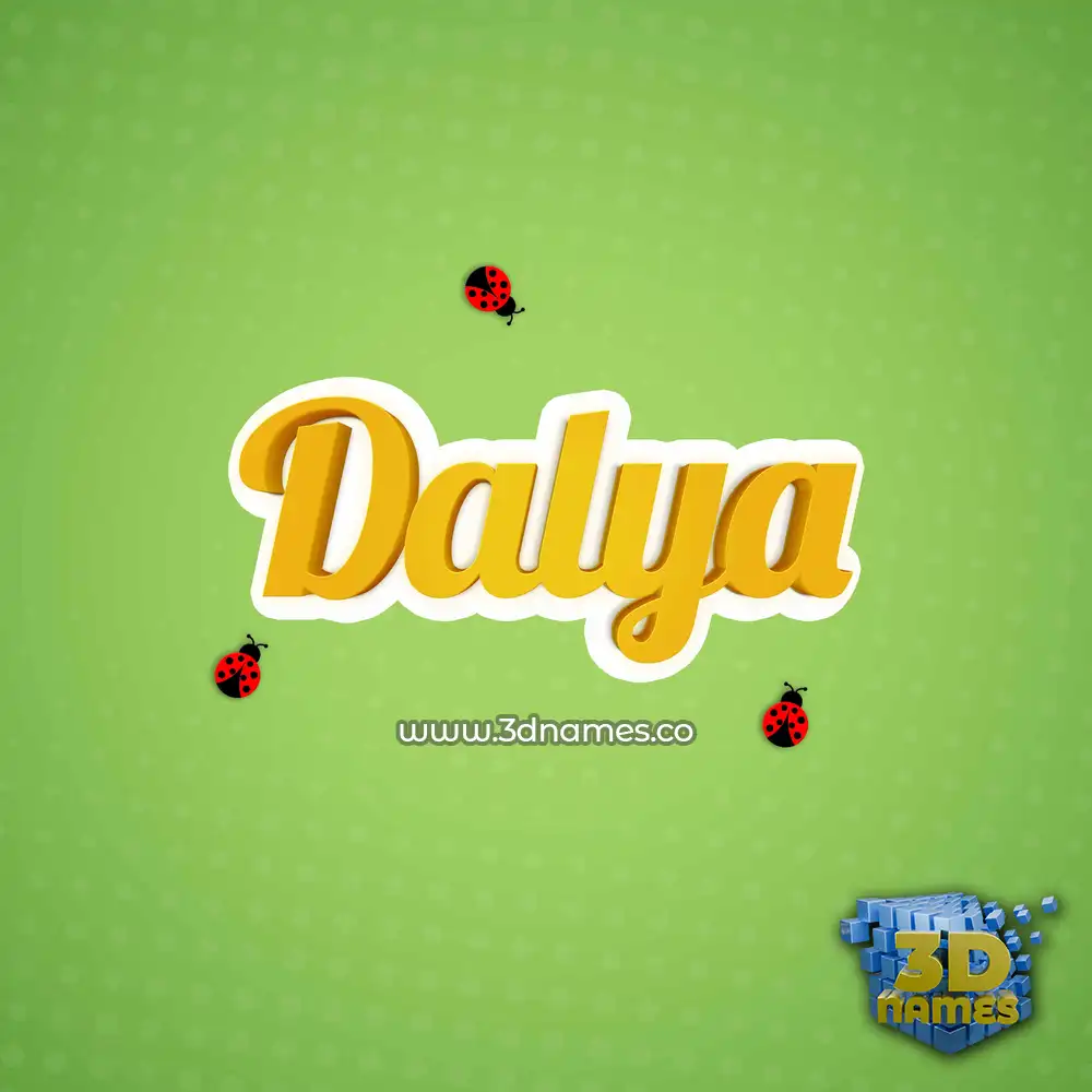 dalya in Ladybugs style - 3D name wallpaper