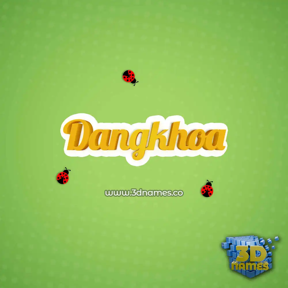 dangkhoa in Ladybugs style - 3D name wallpaper