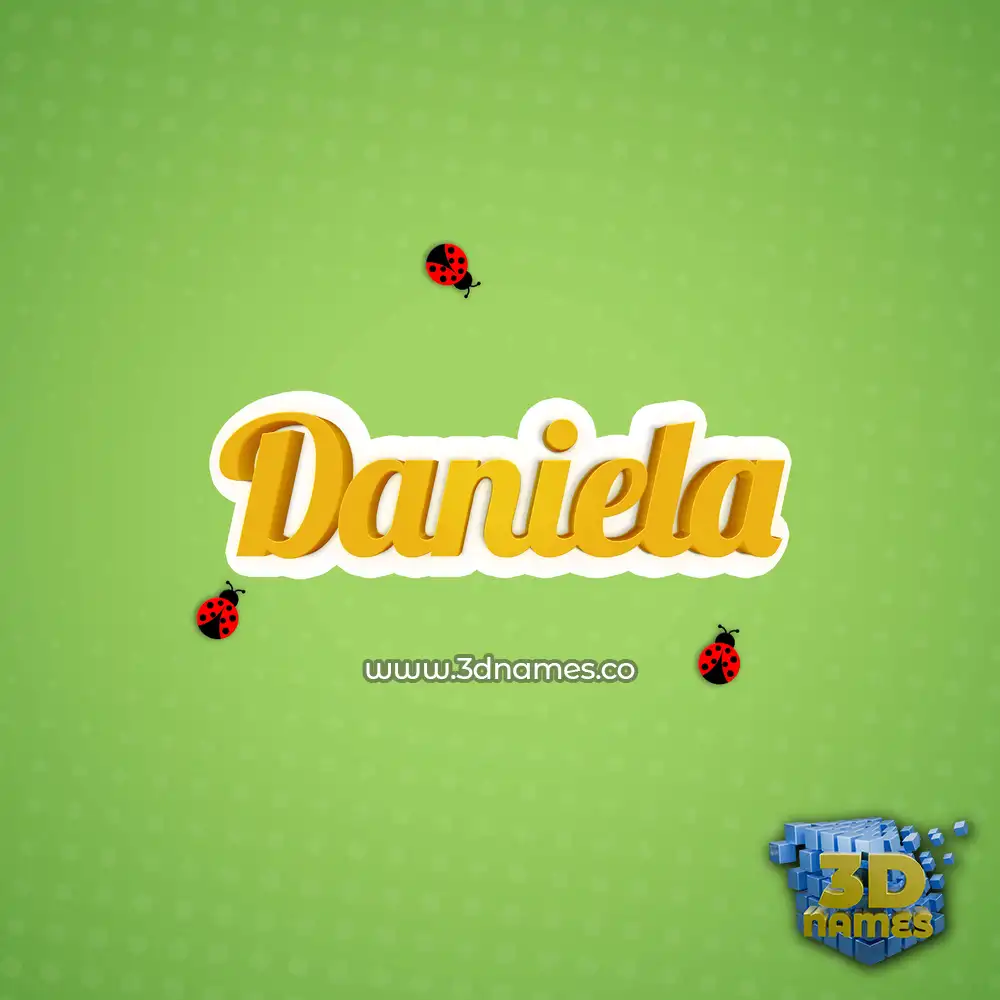 daniela in Ladybugs style - 3D name wallpaper