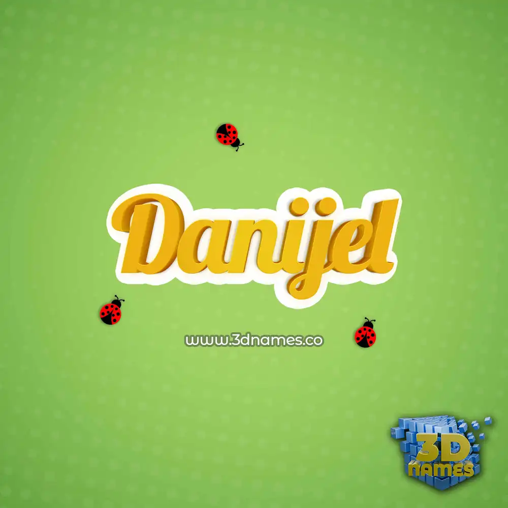 danijel in Ladybugs style - 3D name wallpaper