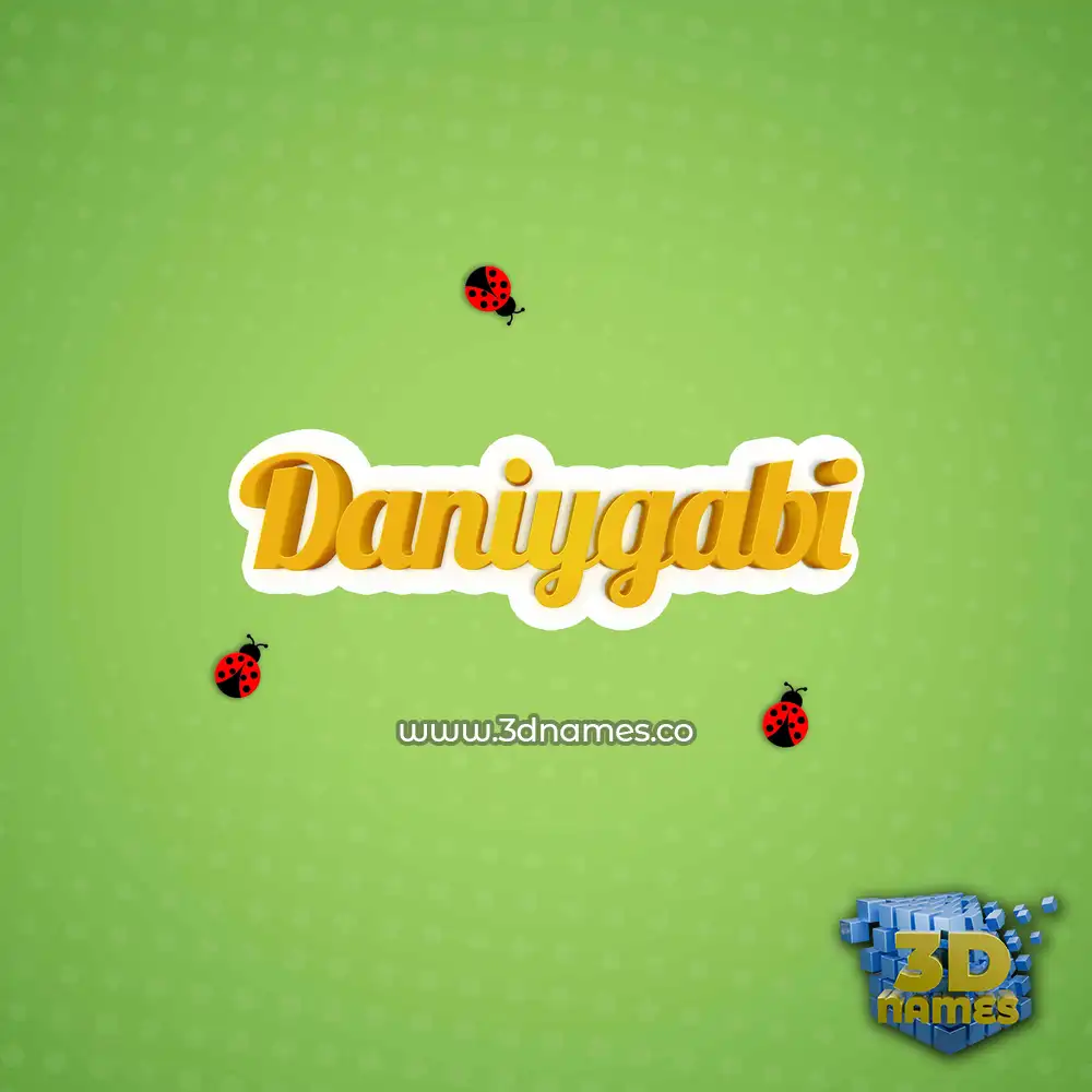 daniygabi in Ladybugs style - 3D name wallpaper