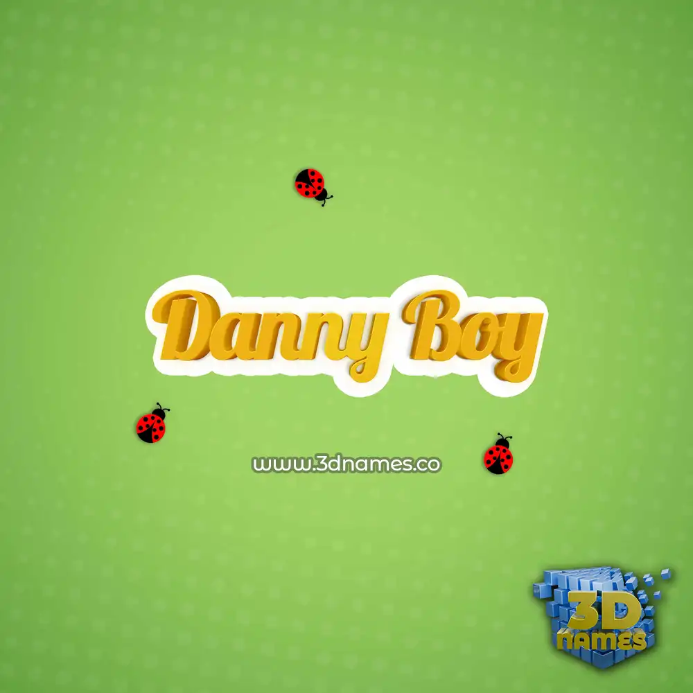 danny boy in Ladybugs style - 3D name wallpaper