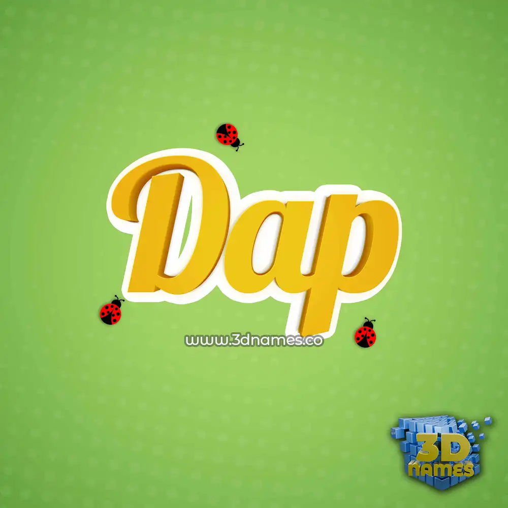 dap in Ladybugs style - 3D name wallpaper