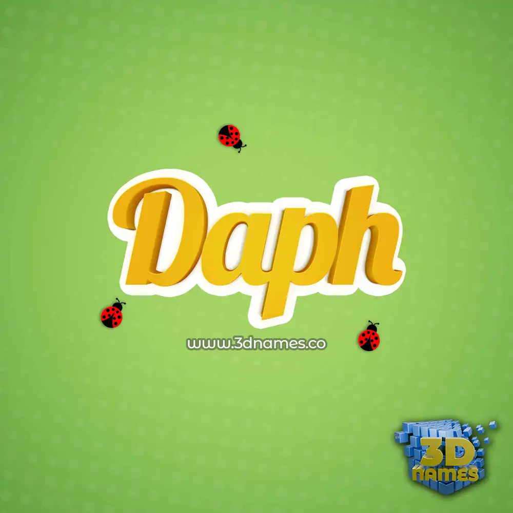 daph in Ladybugs style - 3D name wallpaper