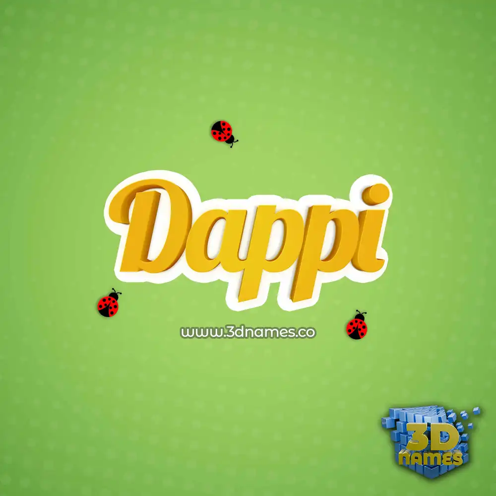 dappi in Ladybugs style - 3D name wallpaper