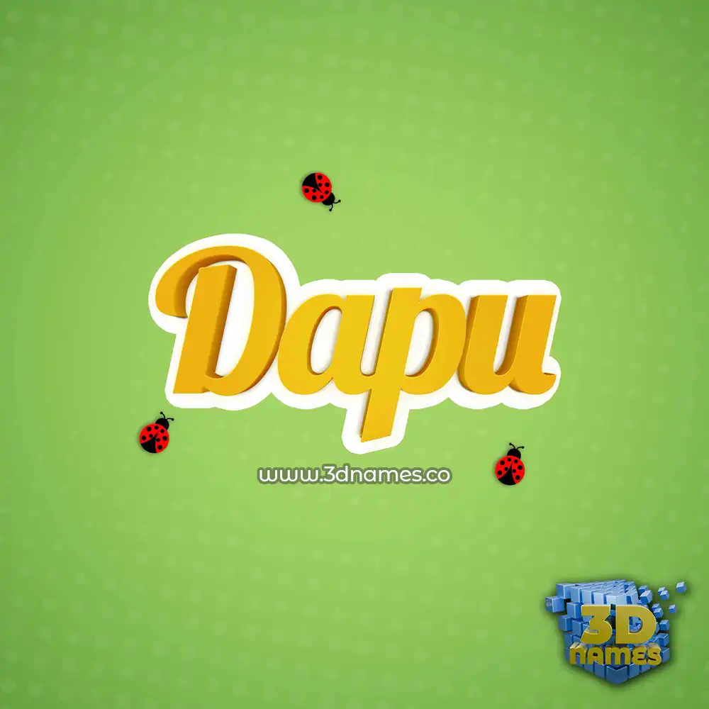 dapu in Ladybugs style - 3D name wallpaper