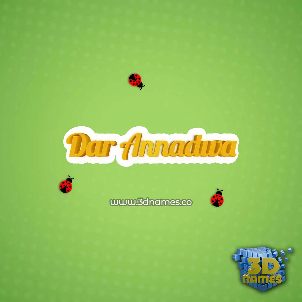 dar annadwa in Ladybugs style - 3D name wallpaper