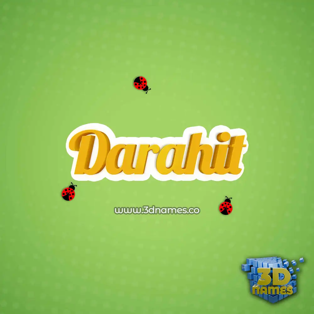 darahit in Ladybugs style - 3D name wallpaper