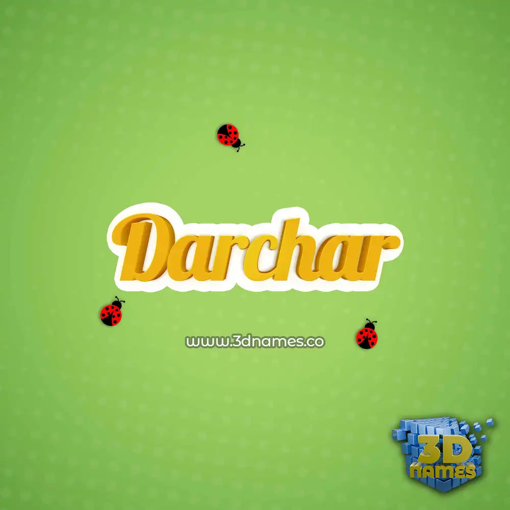 darchar in Ladybugs style - 3D name wallpaper