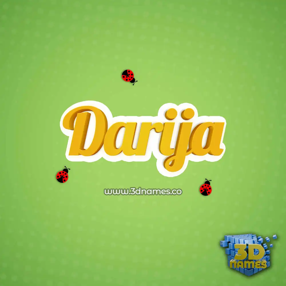 darija in Ladybugs style - 3D name wallpaper