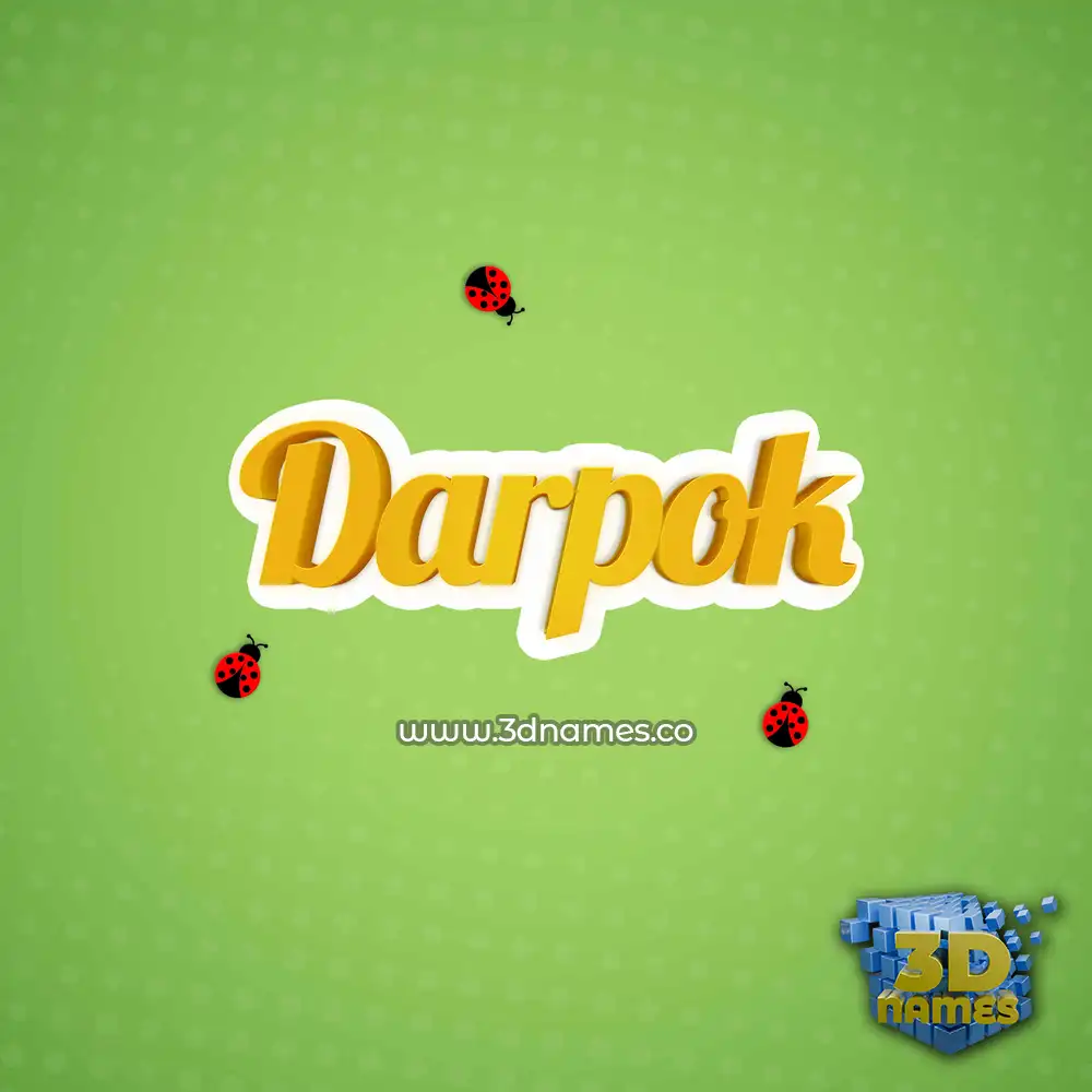 darpok in Ladybugs style - 3D name wallpaper