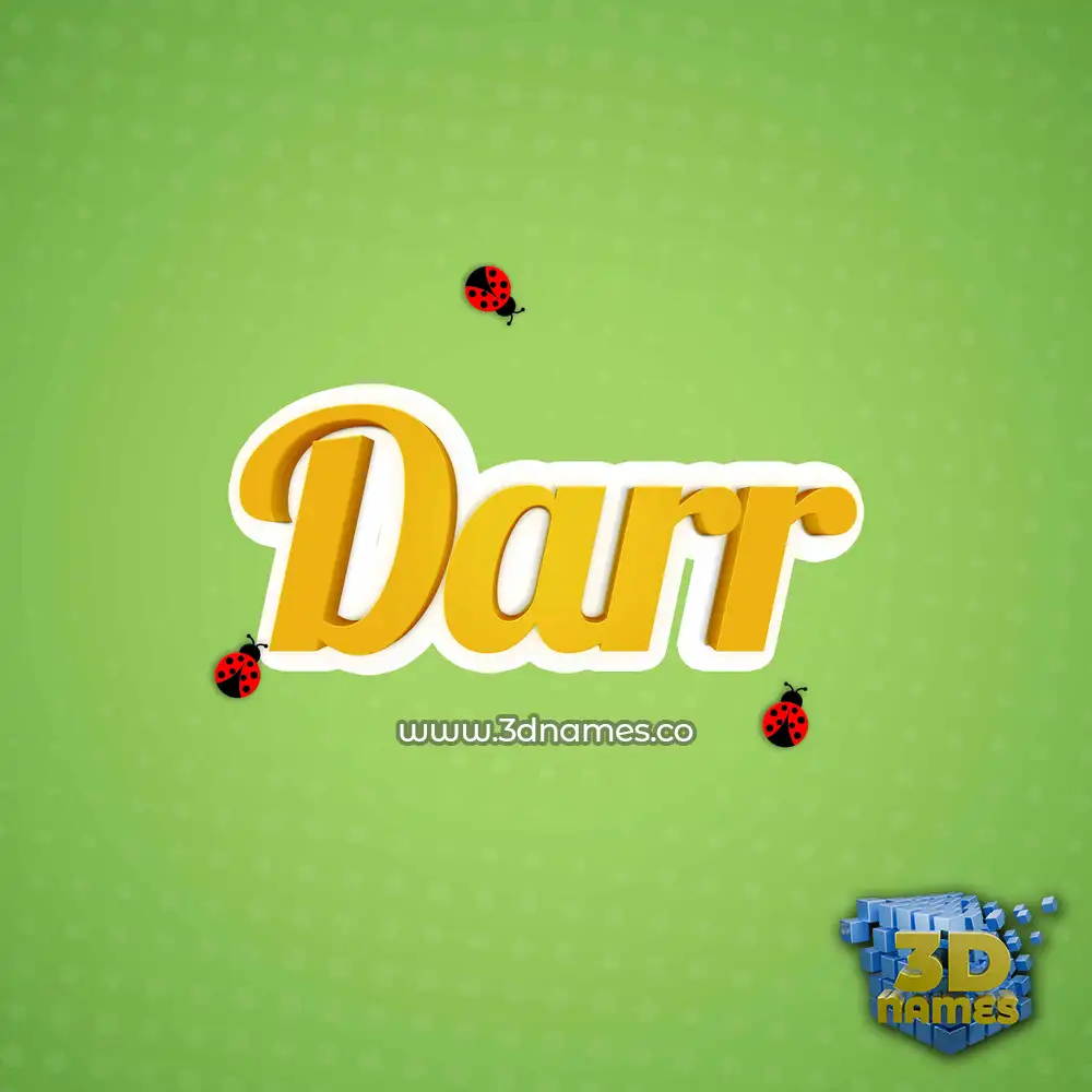 darr in Ladybugs style - 3D name wallpaper