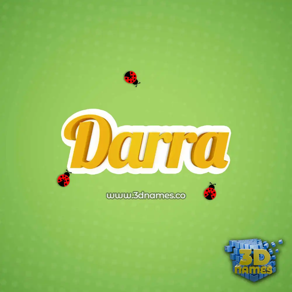 darra in Ladybugs style - 3D name wallpaper